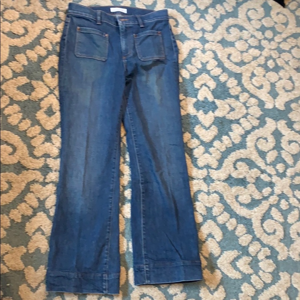 Ann Taylor Loft High Rise Wide Leg Jeans - 28/6